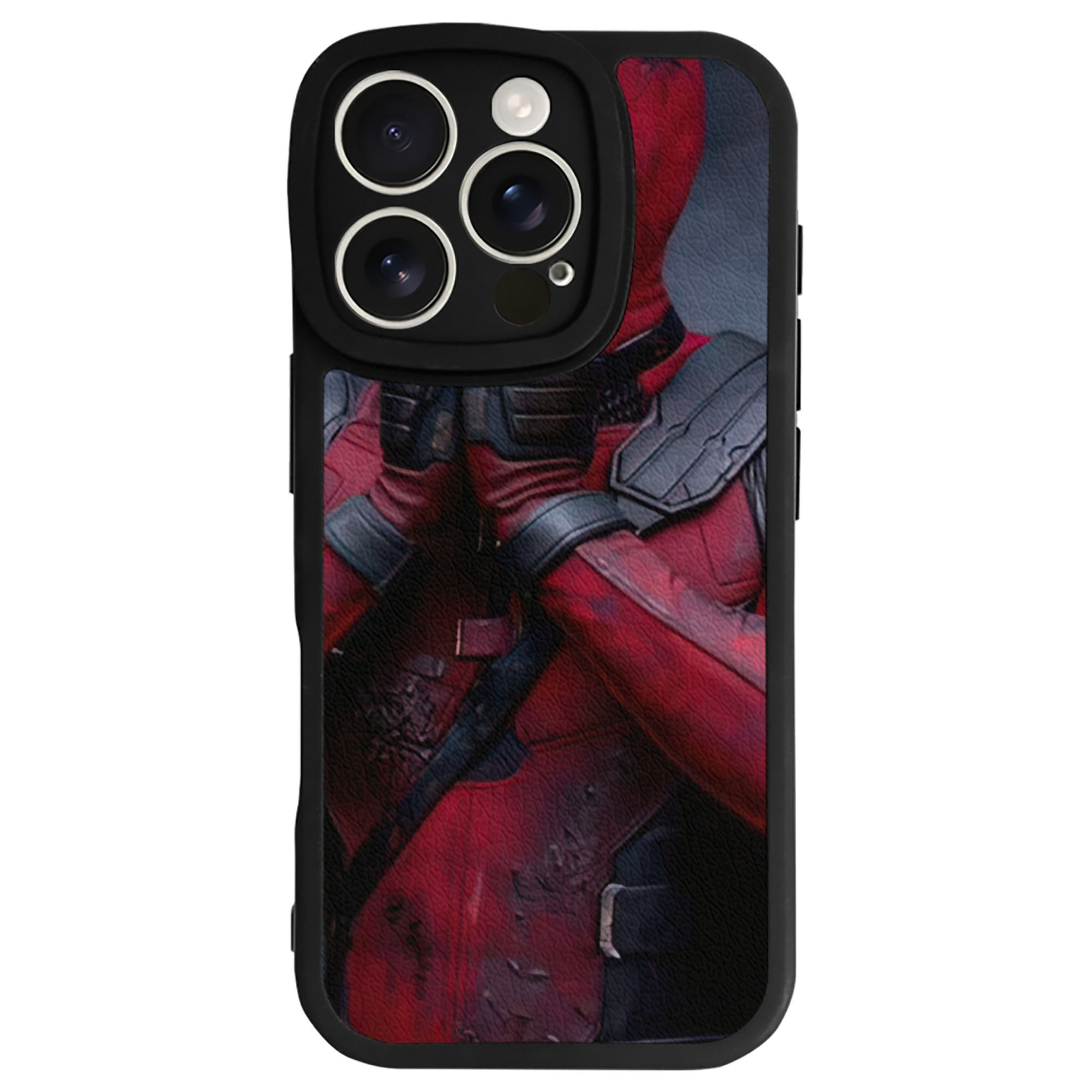 （画像用） Deadpool デッドプール 【iPhone 16シリーズ対応】シリコンスマホケース（レザー調） 材質：シリコン
